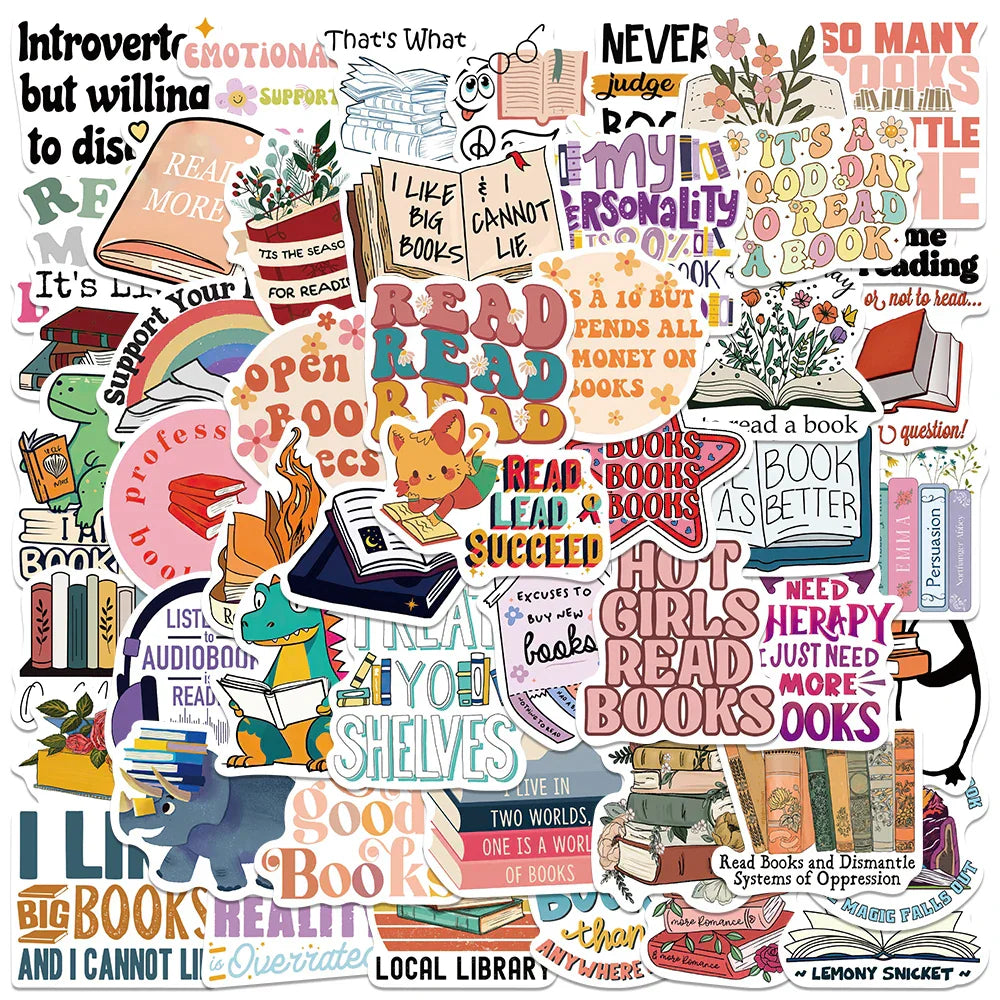 50PCS Dark Romance Bookish Stickers for Kindle, iPad, Laptop, Phone, Diary (ONLINE ORDER ONLY)