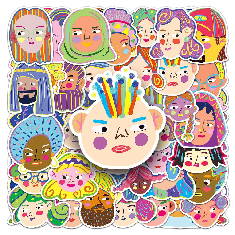 Colorful Cartoon Sticker Set for Phone Laptop Luggage Skateboard Graffiti Gift (Online Order Only)