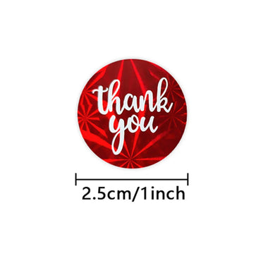 100-500pcs Colorful Thank You Stickers For Envelope Sealing Labels Stationery Supplies Handmade Wedding Gift Decoration Sticker (ONLINE ORDER ONLY)
