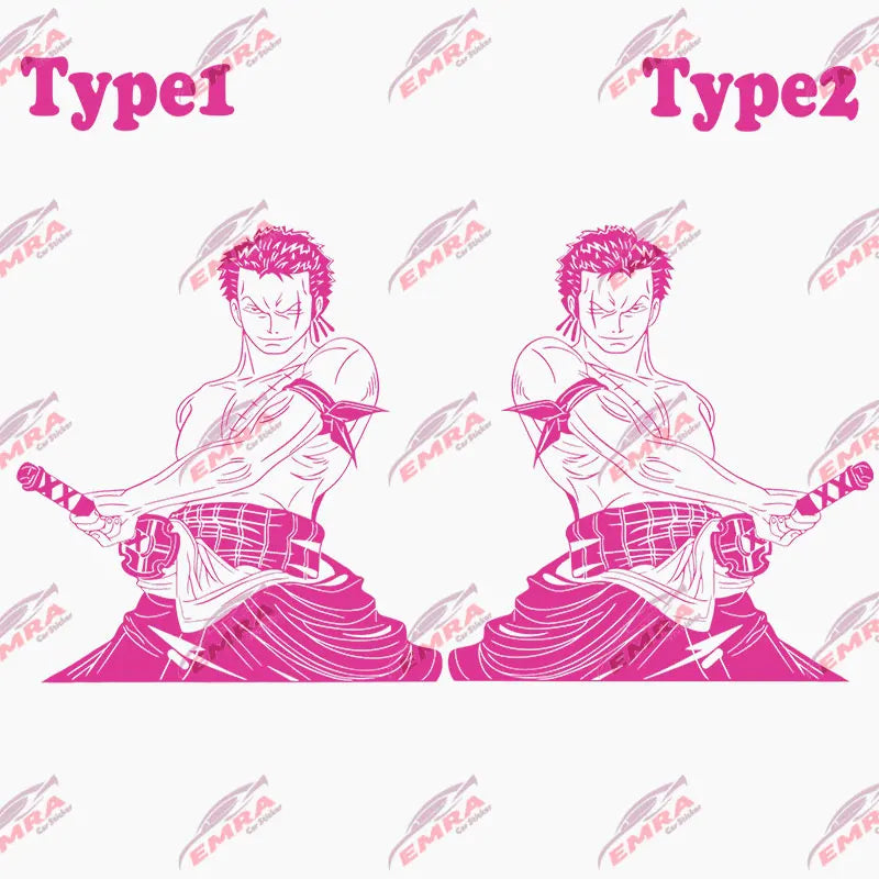 Japanese Anime Car Sticker Cartoon Character External Accessories Big Picture Sports Style Die Cutting Vinyl Decals (ONLINE ORDER ONLY)