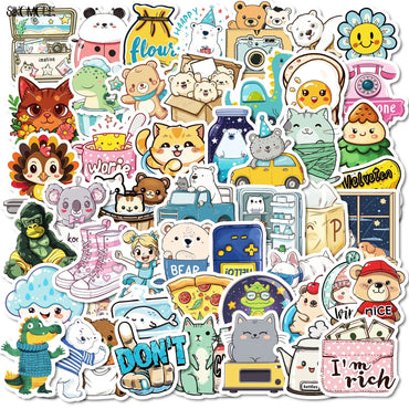 Cartoon Animal Stickers for Kids - DIY, Phone, Laptop, Luggage, Skateboard Decals (Online Order Only)