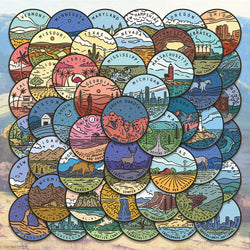 50PCS USA State Tourism Stickers Decals for Kids DIY Scrapbook Laptop Bike (Online Order Only)