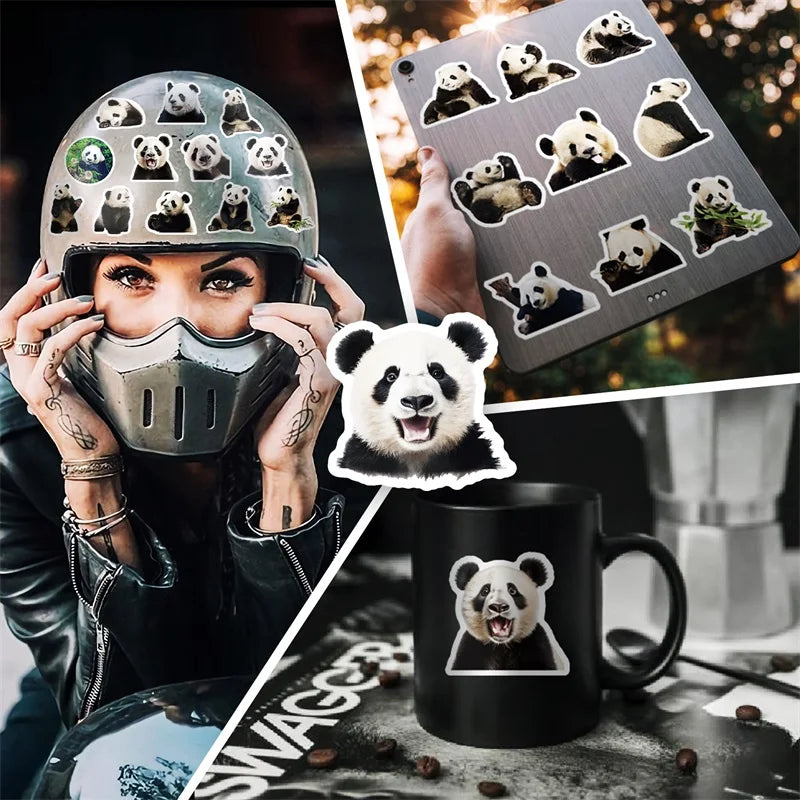 10/30/50PCS Cute Panda Life PVC Sticker Aesthetic Decoration Scrapbooking Korean Stationery Hand Accounting School Supplies (ONLINE ORDER ONLY)