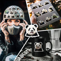 10/30/50PCS Cute Panda Life PVC Sticker Aesthetic Decoration Scrapbooking Korean Stationery Hand Accounting School Supplies (ONLINE ORDER ONLY)