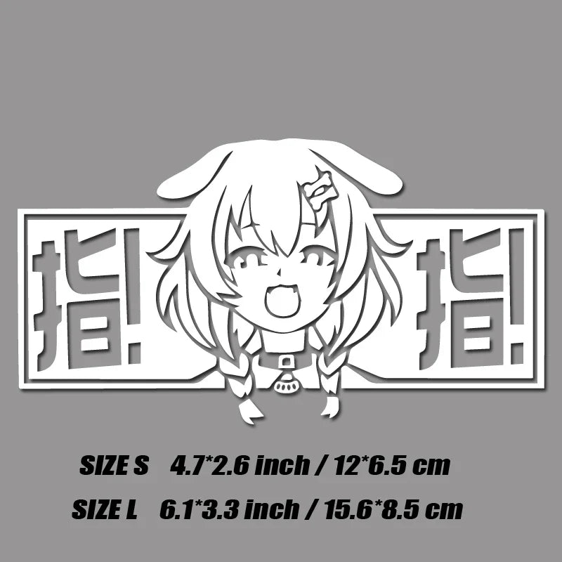 Korone Inugami decal,JAPANESE JDM style decal,anime decal,high quality sticker for cars windows !For a Unique look! (ONLINE ORDER ONLY)