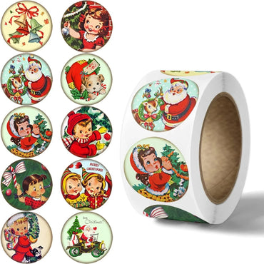 100-500pcs Merry Christmas Thank You Stickers Seal Labels For Envelope Cards Gift Package Scrapbooking Decor Stickers (ONLINE ORDER ONLY)
