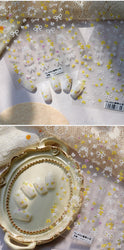 Yellow Purple Mini Flower White Lace Bowknot Flower Bouquet Spring 5D  Adhesive Nail Art Decoration Stickers DIY Manicure Decals (ONLINE ORDER ONLY)