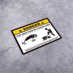 Stickers Warning DANGER Stay Away From My Fishing Boat Do Not Disturb Applique for Fish Box Car Styling Window (ONLINE ORDER ONLY)