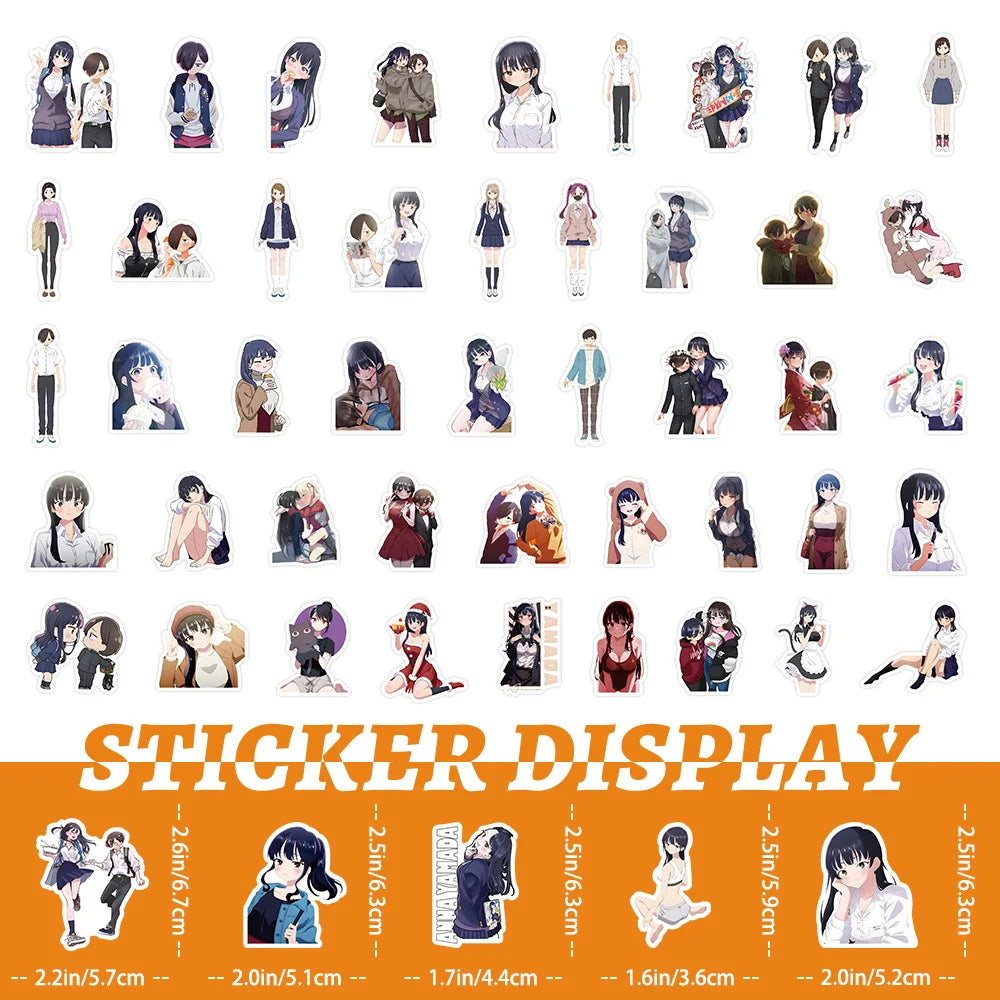 10/30/50PCS Anime The Dangers in My Heart Stickers Graffiti Waterproof Sticker Luggage Phone Notebook Guitar Cup Laptop Decals (ONLINE ORDER ONLY)
