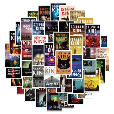 10/50pcs Stephen Edwin King Horror Novel Graffiti Stickers Guitar Suitcase Skateboard Laptop Phone Waterproof Decals Sticker (ONLINE ORDER ONLY)