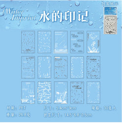 30pcs/pack Korean PET Transparent Sealing Decorative Stickers Cute Sticker for Idol Card Collage Material Journal DIY Decoration (ONLINE ORDER ONLY)