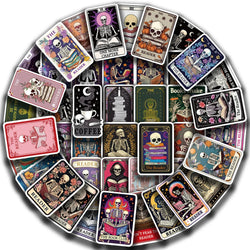 50PCS Creative The Reader Dusty Tarot Card Stickers Phone Cases Laptop DIY Personalized Waterproof Stickers Decorative (ONLINE ORDER ONLY)