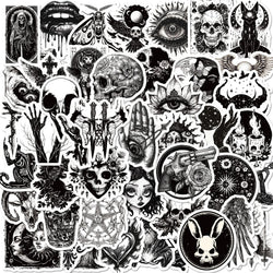 Black & White Gothic Graffiti Stickers for Luggage, Laptop, Phone, Car, Bike, Skateboard (10/30/50PCS) (ONLINE ORDER ONLY)