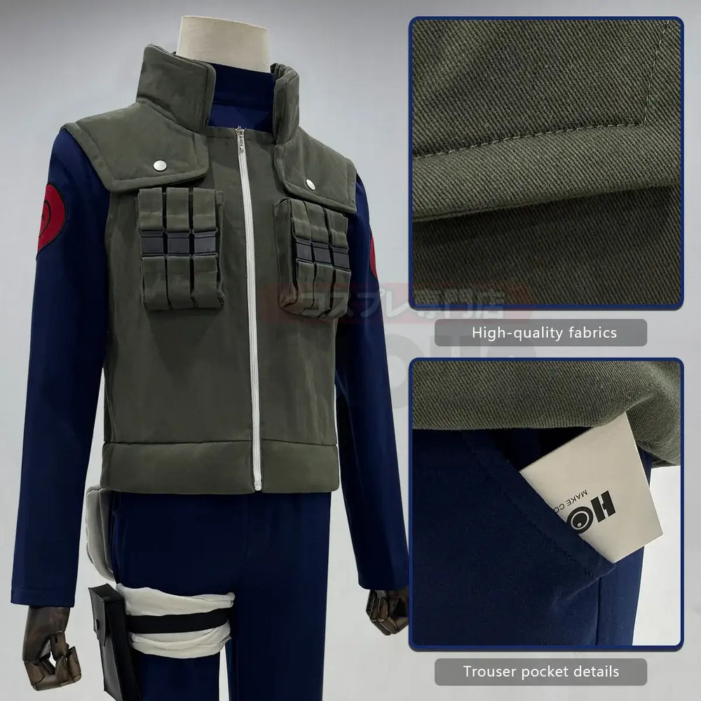 Hatake Kakashi Cosplay Costume Naruto Jonin Set