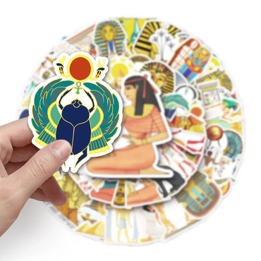 10/50pcs Egypt Pyramid Sphinx Stickers For Suitcase Skateboard Laptop Luggage Fridge Phone Car Styling DIY Decal Pegatinas (ONLINE ORDER ONLY)