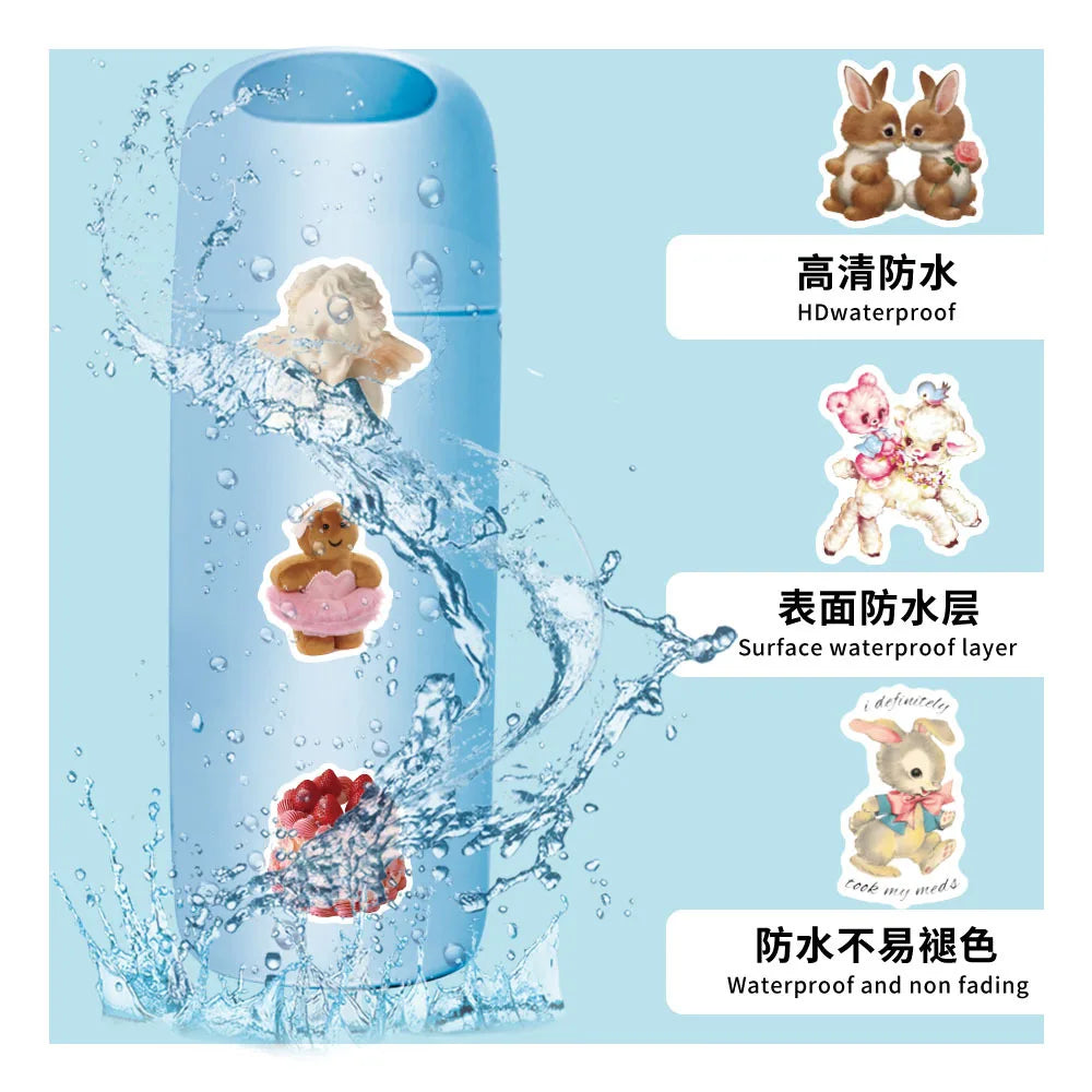 10/30/50PCS Cartoon Aesthetics Pink Stickers Cute Ins Style Decals DIY Decoration Notebook Phone Bike Laptop Fridge Luggage Toys (ONLINE ORDER ONLY)