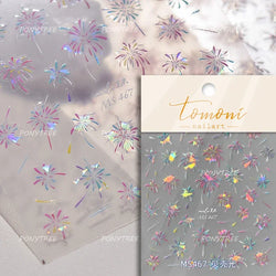 Fireworks Bloom Romantic Starry Sky Goldfish Metallics Color Gradient Self Adhesive Nail Art Stickers Halo Dyeing Manicure Decal (ONLINE ORDER ONLY)