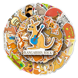 10/30/50PCS Funny Kangaroo Cartoon Stickers DIY Skateboard Laptop Phone Luggage Suitcase Guitar Wall Decals Decoration Kids Toy (ONLINE ORDER ONLY)