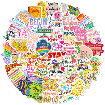 10/30/50/100pcs Cute INS Inspirational Quote Graffiti Stickers Decals Laptop Notebook Phone Suitcase Stationery Sticker Kids Toy (ONLINE ORDER ONLY)