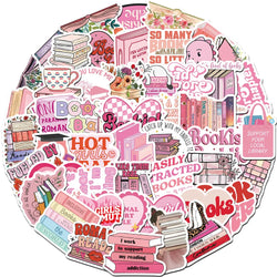 Pink Cartoon Graffiti Stickers - 10/30/50pcs for Skateboard, Notebook, Phone, Laptop, Car (Online Order Only)