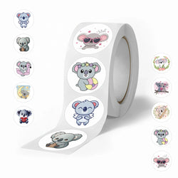500pcs/roll Kids Stationery Stickers Birthday Party Back ground Fruits Balloon Happy Banner Refrigerator Vegetable Stickers Toys (Online Order Only)