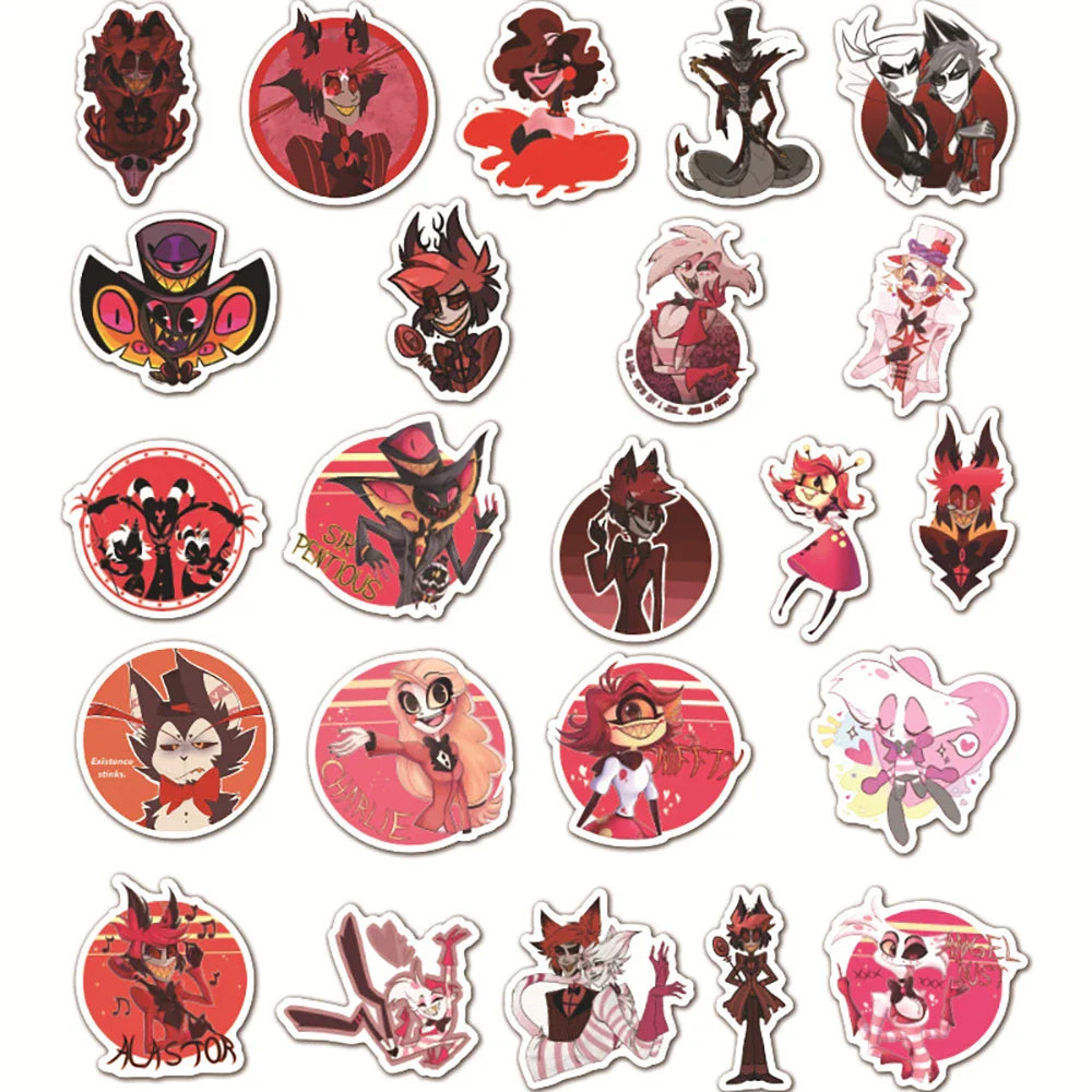 10/30/50PCS Helluva Boss Cartoon Stickers PVC Waterproof Suitcase Phone Laptop Helmet Notebook Car Bike Toys For Kids Decal Gift (ONLINE ORDER ONLY)