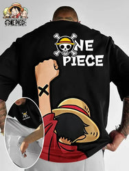 One Piece Graphic T-Shirt: Luffy & Zoro Oversized Streetwear (ONLINE ORDER ONLY)