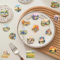 50PCS Kawaii Rural Scenery PET Sticker Aesthetic Decoration Scrapbooking Stationery DIY Hand Accounting Supplies for Kids (ONLINE ORDER ONLY)