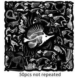 10/30/50PCS Animal Skeleton Black Stickers Cool Graffiti Toys PVC Waterproof Decoration For Phone Bike Skateboard Laptop Decals (ONLINE ORDER ONLY)