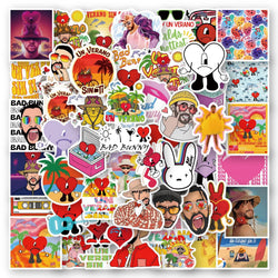 Un Verano Sin Ti Bad Bunny Stickers 10/30/50PCS Laptop Luggage Skateboard Decals Kid Gift (ONLINE ORDER ONLY)