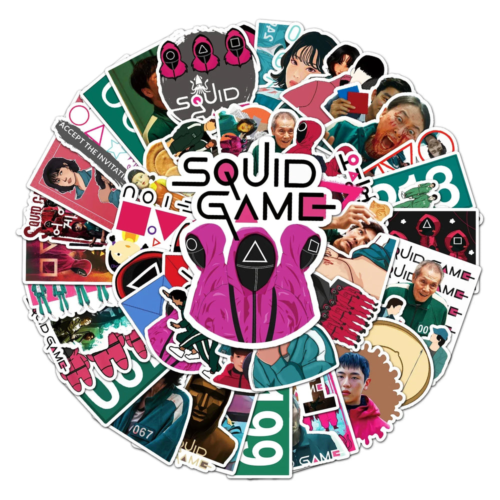 50Pcs Game Cartoon Waterproof Vinyl Stickers for Skateboard Snowboard Decal (Online Order Only)