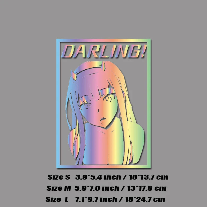 "DARLING!" anime decal,creative &funny decal for anime lovers,high quality for car windows and other windows,For a Unique look! (ONLINE ORDER ONLY)