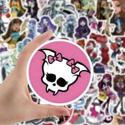 10/30/50PCS Monster High School Stickers Anime Graffiti Decals DIY Suitcase Notebook Suitcase Laptop Phone Cartoon Sticker Toys (ONLINE ORDER ONLY)