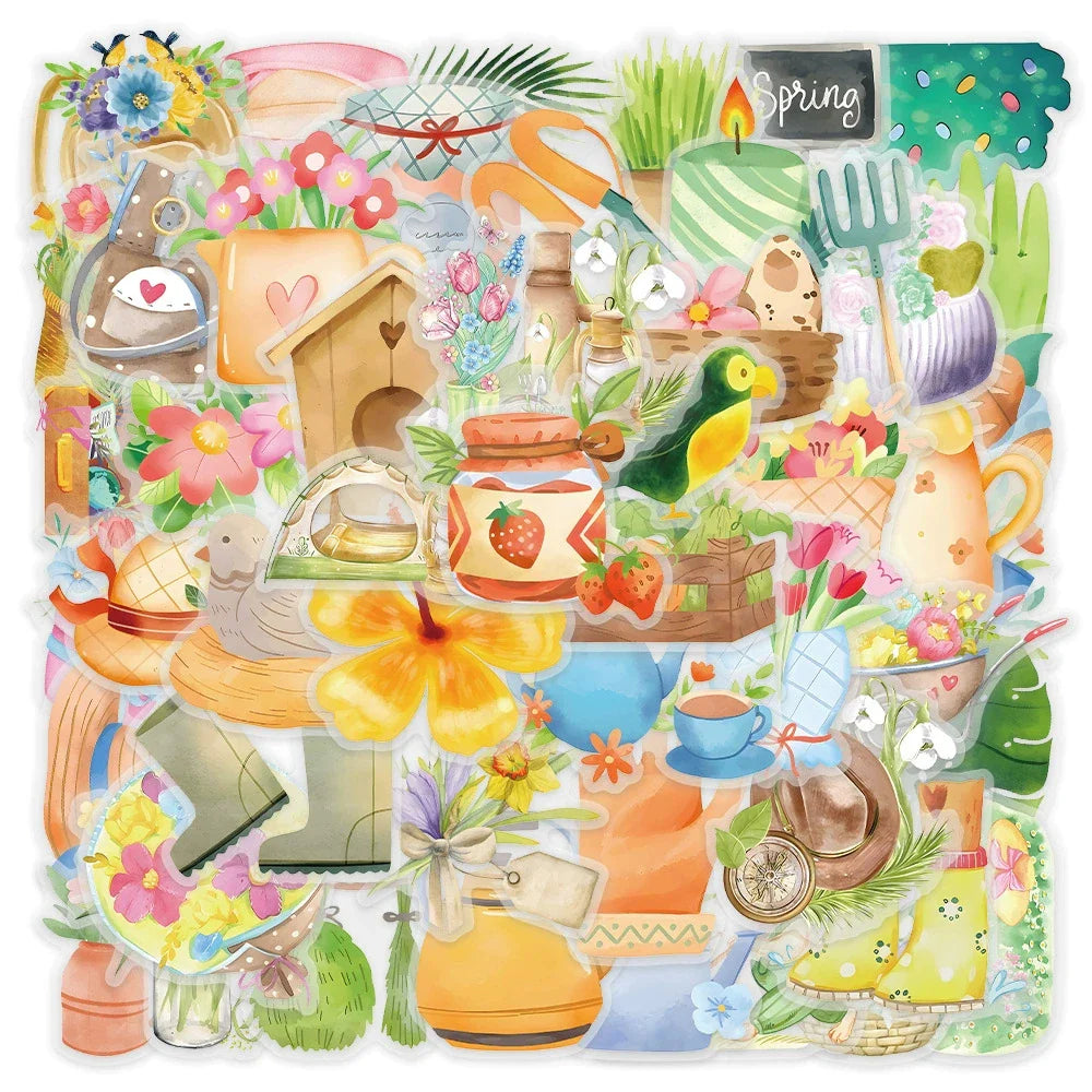 Cute Cartoon PET Stickers for Fridge, Laptop, Phone, Suitcase, Notebook - 10/30/50pcs (Online Order Only)