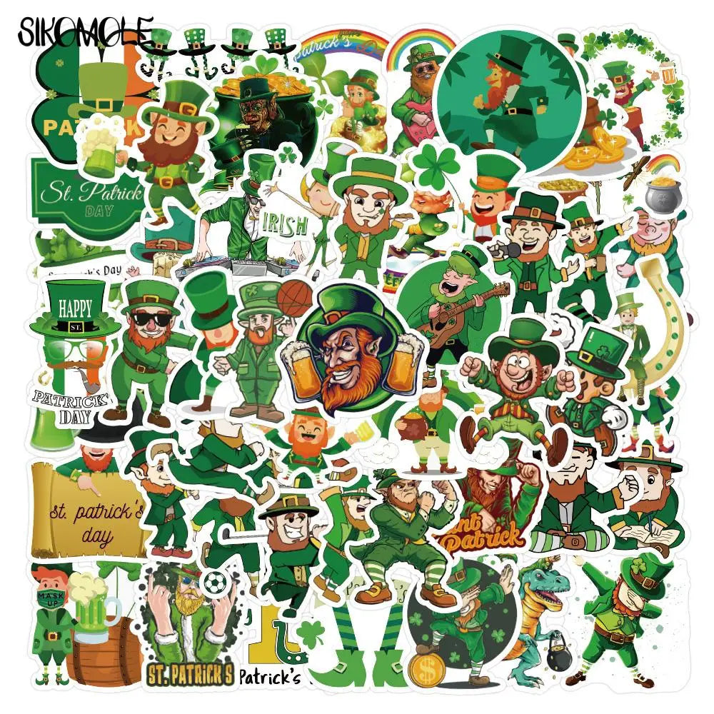 St. Patrick's Day Green Cartoon Stickers - 10/30/50PCS Aesthetic DIY Decals (ONLINE ORDER ONLY)