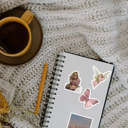65pcs Retro Millennium Girls Kawaii Stickers Funny Cute Style Decals For Girls Suitcase Phone Guitar Stickers Kids Toys (ONLINE ORDER ONLY)