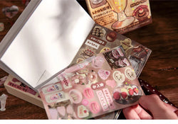 30piece/book Retro Flavor Museum Series Sticker for Phone Camera Journal Postcard DIY Kawaii Decoration Sticker Gift (ONLINE ORDER ONLY)