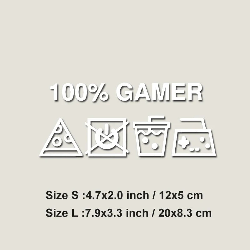 "100% GAMER"stickers,creative&funny decal  high quality sticker for cars trucks motorcycles &laptops! (ONLINE ORDER ONLY)