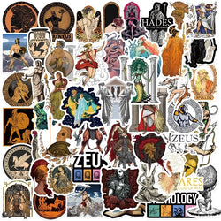 Greek Mythology Graffiti Stickers Pack - Suitcase, Water Bottle, Phone, Notebook Decor (ONLINE ORDER ONLY)