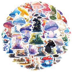 Mushroom Cartoon Stickers Set - Aesthetic Decals for Phone, Notebook, Suitcase, DIY Gift (ONLINE ORDER ONLY)