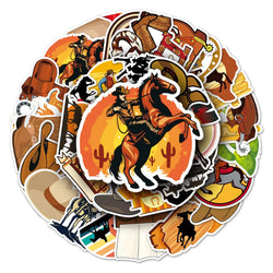 50Pcs Denim Cartoon Waterproof Vinyl Stickers for Skateboard Snowboard (ONLINE ORDER ONLY)