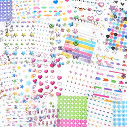 20Pages/piece Korean Ins Starlight Dot Series Decorative Stickers Phone Case Laptop DIY Idol Photocard Kawaii Journal Sticker (Online Order Only)