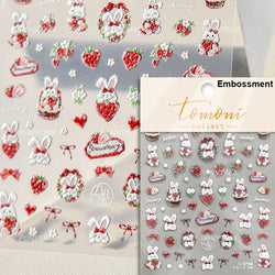 Pink Transparent Strawberry Leopard Print Metal Silver Fruit Lovely Self Adhesive Nail Art Stickers 5D Manicure Decals Wholesale (ONLINE ORDER ONLY)