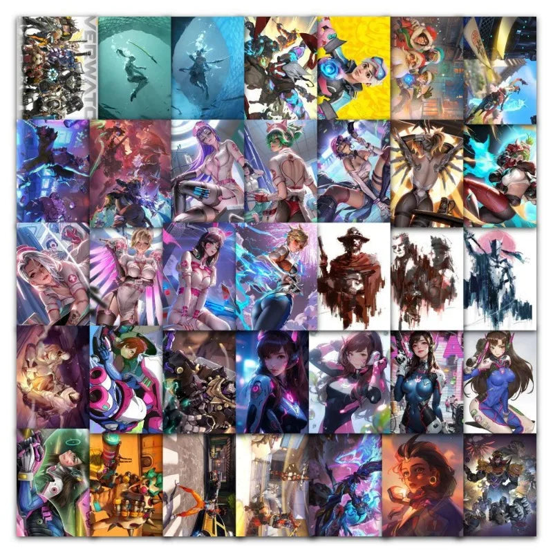 Overwatch Stickers Pack for Laptop, Phone, Scooter, Water Bottle, Suitcase, Stationery, Refrigerator (Online Order Only)