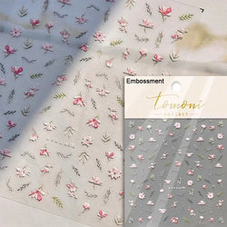 Hummingbird Iris Butterfly Peony Rose Tulip Daisy Lily Flowers Morning Glory Pearl Rhinestones Nail Art Sticker Decoration Decal (ONLINE ORDER ONLY)
