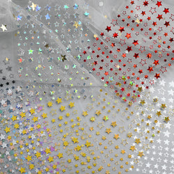 9Pcs 3D Sliver Stars Nails Stickers Bronzing Star Nail Art Decals For DIY Nail Art Decoration Self Adhesive Nail Manicure Parts* (Online Order Only)