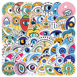Evil Eye Stickers Pack: Waterproof Decals for Skateboard, Laptop, Motorcycle, Phone, Car (ONLINE ORDER ONLY)