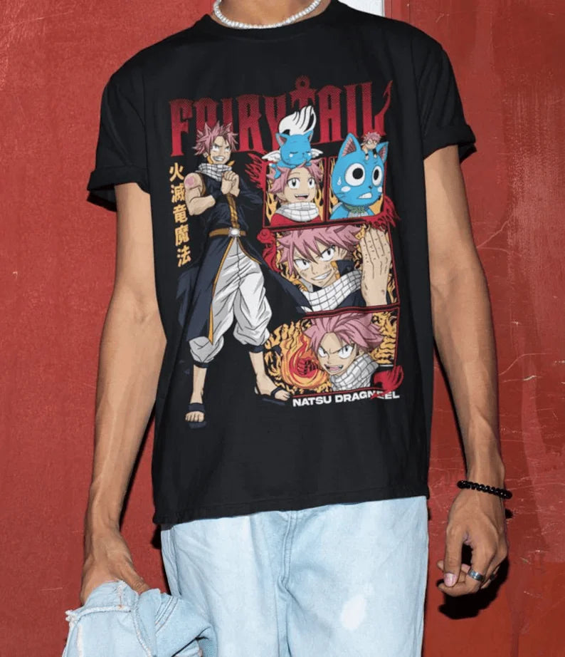 Fairy Tail T-Shirt: Natsu & Gray Dragon Slayer Anime Tee (ONLINE ORDER ONLY)