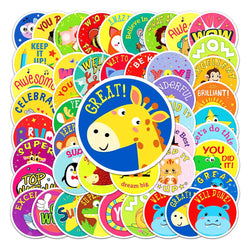 50Pcs Kids Cartoon Waterproof Vinyl Stickers for Skateboard Snowboard (Online Order Only)