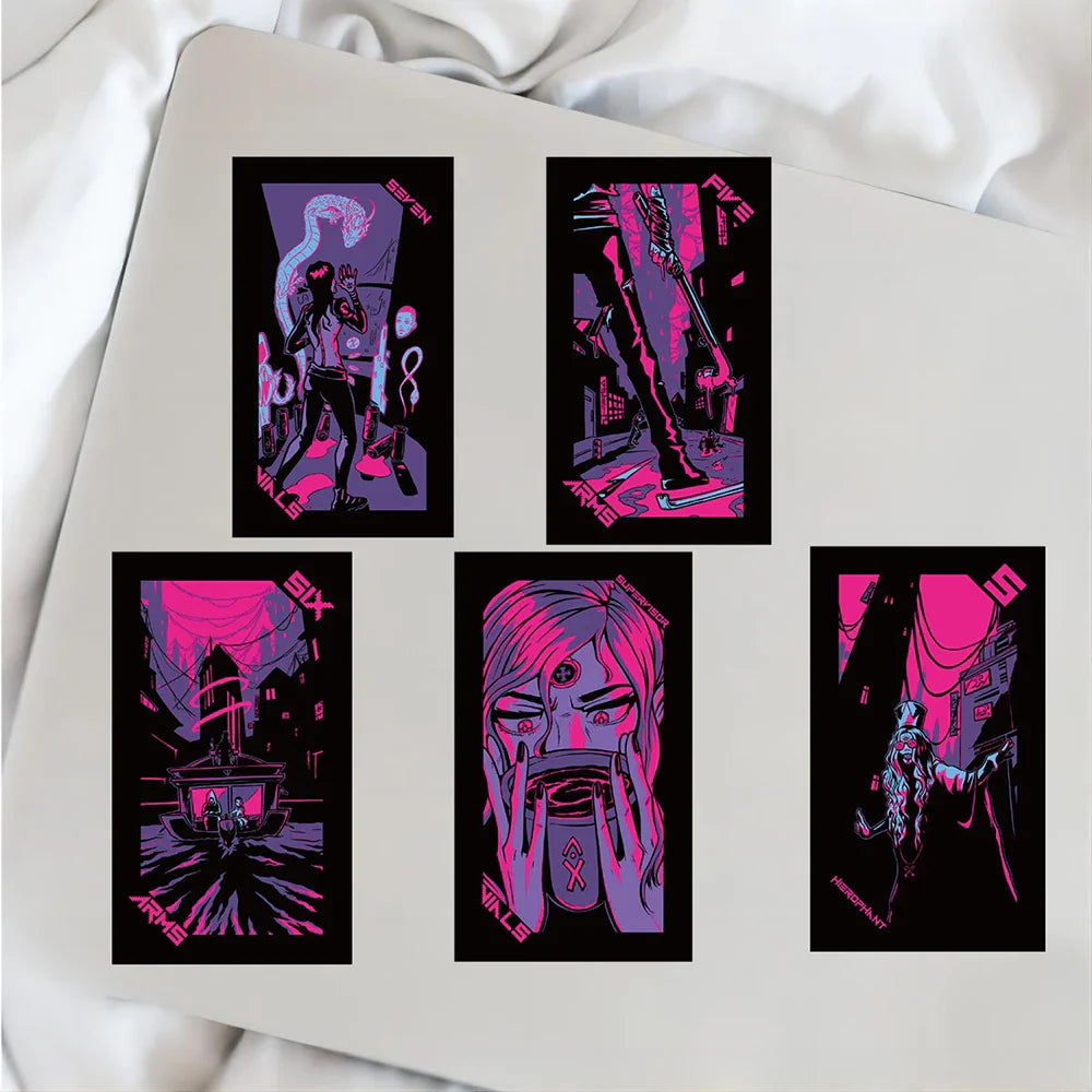10/30/72PCS Dark Tarot Cards Purple Cool Stickers Decoration For Phone Laptop Notebook Skateboard Bike Car Wall Decals Toys Gift (ONLINE ORDER ONLY)